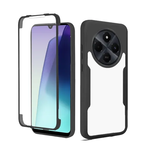 360° Grad Hülle Xiaomi Redmi 14C vollschutz Integriertem Displayschutz Schwarz