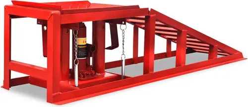 vidaXL Auffahrrampen 2 Stk. Rot Stahl