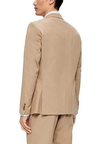 s.Oliver Herren Blazer 10.3.11.15.153.2137179, 8411 braun, Größe 46 - Stylischer Regular Fit Blazer für Herren mit Teilungsnähten, Brusttasche und zwei Rückenschlitzen, ideal für elegante Anlässe.