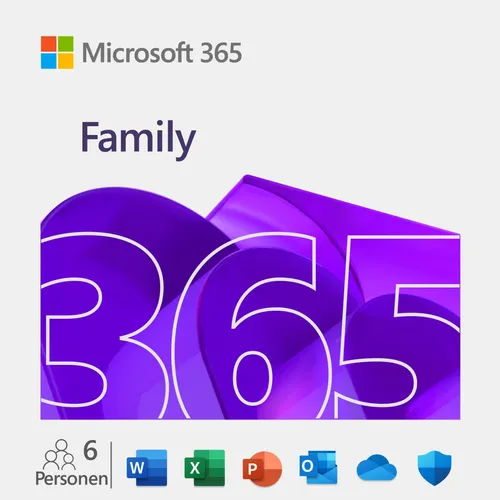 Microsoft Office 365 Family (Home) 6Personen je 5Geräte 1Jahr Digitaler Download