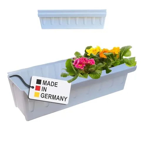 Hossi's Wholesale 2 Euro-Paletten Blumenkästen-Einsätze | mit Hängesystem zum Einhängen | 37,3cm Weiß | Pflanzkasten für Europalette Palette | Balkonkasten | Blumentopf | extrem stabil