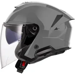 LS2 OF618 Verso II Solid, Jethelm - Grau - XS - Motorradhelm mit modernem Design, leicht und sicher dank KPA-Schale. Ausgestattet mit Sonnenblende und COOLMAX Innenfutter für optimalen Komfort und Feuchtigkeitsmanagement.