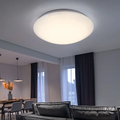 Wohnzimmerleuchte Deckenlampe Flurleuchte Deckenleuchte LED weiß rund D 34,5 cm