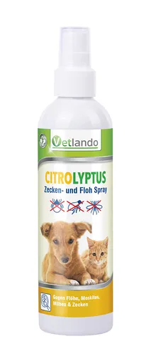 Vetlando Citrolyptus Zecken- und Flohspray für Hunde & Katzen 250 ml