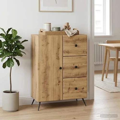 vidaXL Sideboard Artisan-Eiche 66 x 34,5 x 90 cm