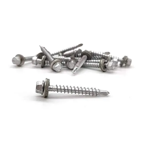 Trapezblechschrauben, hell verzinkt, SW8 Antrieb - 100 Stück (4,8 x 50 mm)