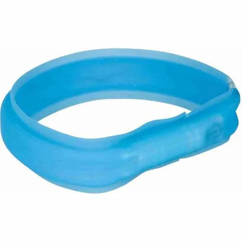 TRIXIE Leuchthalsband für Hunde M-L blau – Leuchtendes Hundehalsband, ideal für Spaziergänge im Dunkeln – Aufladbar und individuell einstellbar - 12671