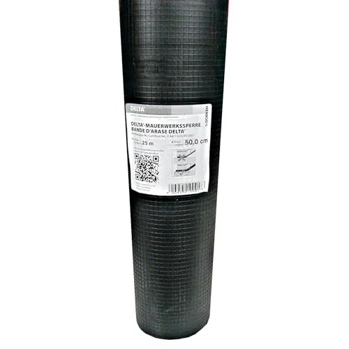 Dörken Delta-Mauerwerkssperre 50 cm x 25 m, Schwarz von DÖRKEN