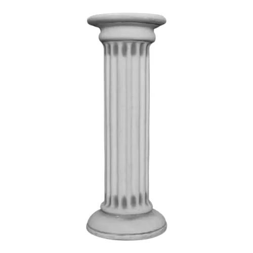 Gartenfigur Rund-Säule mit Steinsockel – 90 cm hoch - Figuren: Stilvolle Rundsäule mit 90 cm Höhe, ideal für die Präsentation von Pflanzen oder Dekorationselementen, frostbeständig und schwer für Stabilität.