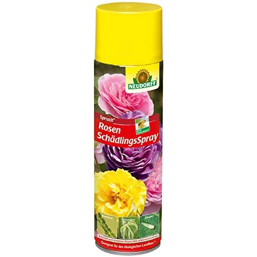 Neudorff Spruzit Rosenschädlingsspray bekämpft die Eier, Larven und erwachsene Insekten, 400 ml