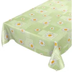 ANRO Tischdecke Wachstuchtischdecke Gartentischdecke Wachstischdecke (Einzelstück 1-tlg), Geprägt 140x240cm wasserabweisend grün Eckig | 140 cm x 240 cm x 0.25 mm