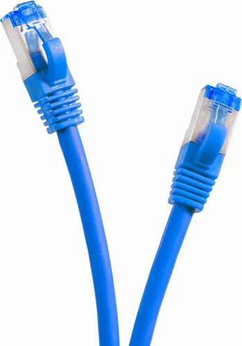 TPFNet 15m Cat.6A Patchkabel / Netzwerkkabel S/FTP 10GBit, blau