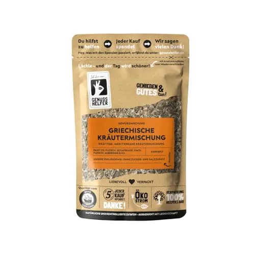 Bremer Gewürzhandel Griechische Kräutermischung, gerebelt, mediterrane Kräuter zum Kochen, ideal für Soßen und Dips, 10 x 50g
