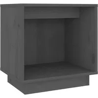 vidaXL Nachttisch Grau 40x30x40 cm aus massivem Kiefernholz