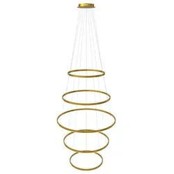 s.luce LED-Hängelampe Gold, 5-flammig, rund in gold von s.luce