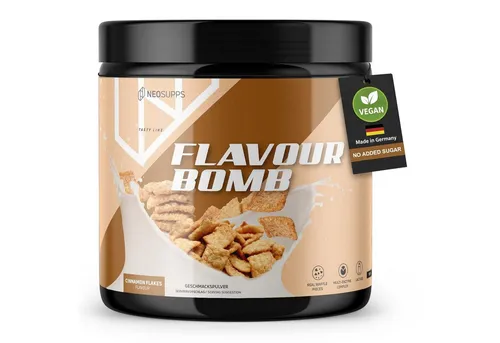 Neosupps Geschmackspulver, Cinnamon Flakes, 250g, Kalorienarm & zuckerreduziert Pulver, 250 g, einsetzbar für Lebensmittel & Getränke, geprüfte Qualität