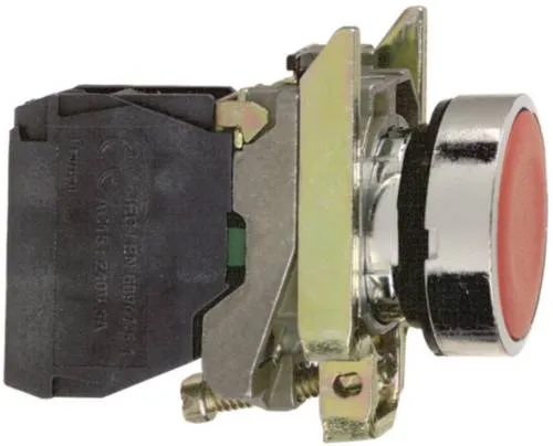 Schneider Electric XB4BA42 Harmony XB4BA42 Drucktaster Betätiger flach 1 Taste Rot Druckentriegelung 1St.