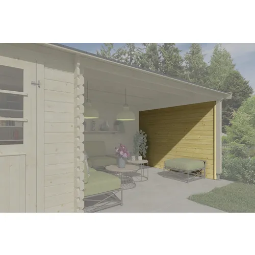 Seitenwand 295 x 182,4 cm natur - Gartenhäuser: Hochwertige Holz-Seitenwand für optimale Stabilität und natürlichen Look in Ihrem Garten.