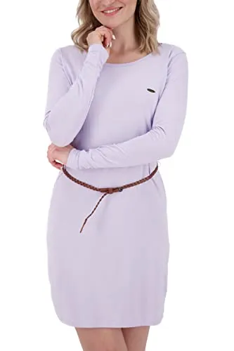 alife & kickin Damen EllinAK A Longsleeve Dress Kleid Damenkleid Freizeitkleid Sommerkleid XS-XXL, Orchid Melange, M