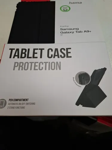 Hama Tablet-Hülle 222026 Protection - für Samsung Galaxy Tab A9+, stoßfest mit integriertem Magnet und Stifthalter, aus 100% recycelten Materialien