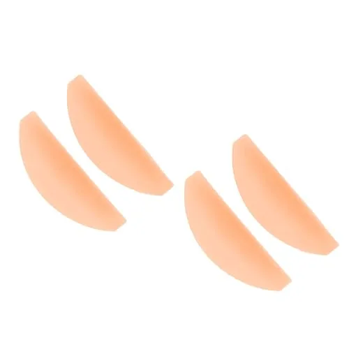 Auriselle 4 Stück Wimpernlifting Pads für Selbstklebend Schnelle und Effektive Perming Wimpernliftband Wiederverwendbar Wimpern Lifting Pads für Alle Augenformen (Orange)