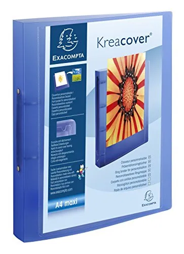 Exacompta 54769E Ringhefter Chromaline aus mittelfestem transluzentem Kunststoff 2 Ringe 30mm breit DIN A4 Plastikordner ideal für Büro und Schule 1 Stück Zufallsfarbe