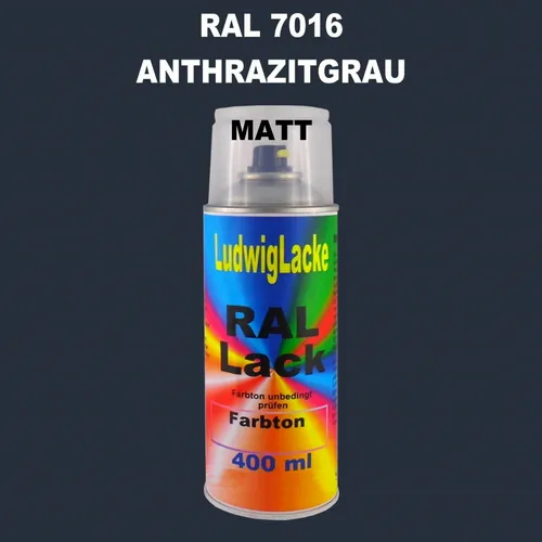 Spraydose Matt 400ml Ral 7016 Anthrazitgrau Metall Holz Papier Glas