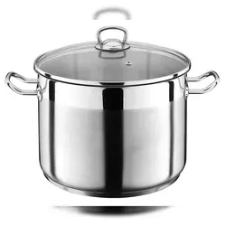 Jumbotopf Profi 28x25cm, 15 L - Kochtöpfe – Hochwertiger Edelstahl Jumbotopf von GSW, induktionsgeeignet mit geschmiedeten Kaltmetallgriffen für sicheres Handling und zeitloses Design.