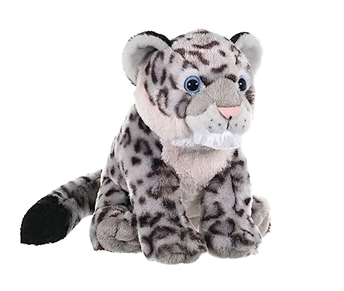 Wild Republic Cuddlekins Schneeleopardenjunges - 30 cm - Stofftier aus Recyclingmaterial, ideal als Baby-Geschenk und Spielzeug für Kinder, kuschelig und pflegeleicht, perfekt zum Spielen und Liebhaben.