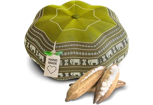 livasia Meditationskissen Zafukissen Stern groß, vegan und handgefertigt, Ø 40x20cm, Kapok