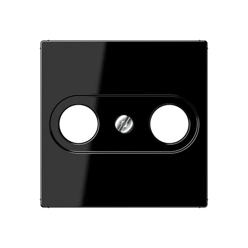 Jung A561PLTVSW Abdeckung für Antennendosen 1-fach, Duroplast, Serie A, schwarz