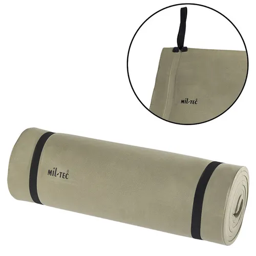 MIL-TEC Isomatte oliv gerollt mit Bändern 200x50x1 cm Gymnastikmatte Unterlage