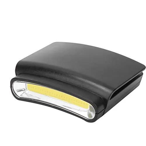 MAGT LED Stirnlampe - Tragbare Clip Hut Lampe, Mini Kopflampe, Kunststoff Kappe Licht, Scheinwerfer Außenbeleuchtung (Schwarz)