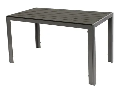 TPFGarden Gartentisch TELFORD – Eleganter Aluminium Esstisch für den Außenbereich - Hochwertiger Gartentisch mit fest montierter Kunstholzplatte. Wetterbeständig und robust, ideal für gesellige Abende im Freien. Maße: 70 x 75.5 x 125 cm.