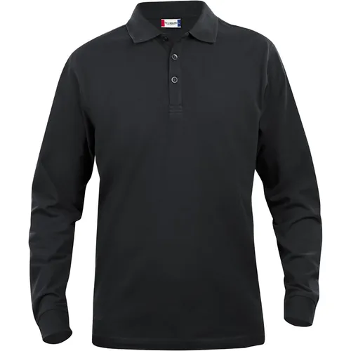 Clique Herren Langarm-Poloshirt Classic Lincoln L/S - Schwarz (99) - XL - Herren-Shirts mit klassischer Polo-Optik, aus 100% Baumwolle für höchsten Tragekomfort und Oeko-Tex zertifiziert für Nachhaltigkeit.