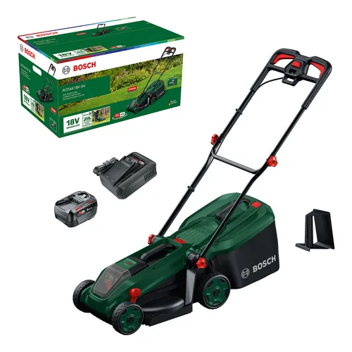 Bosch Akku-Rasenmäher ROTAK18V-34 mit Akku 4 Ah von Bosch