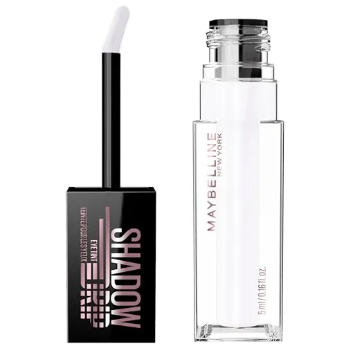 Maybelline New York Chroma Flüssiger Lidschatten, Metallic Chrom-Finish & 16H Halt, Schmelzende Perlen für leuchtenden Augen-Schimmer & intensiven Glanz, Silver, 5 ml