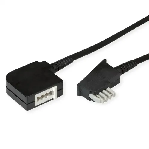 Telefonkabelverlängerung N-kodiert, schwarz, 6 m