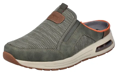 Rieker Herren B1091 Clogs, Grün, 42 EU - Clogs & Pantoletten für Herren mit herausnehmbarer Einlegesohle und federleichter Laufsohle für optimalen Komfort und Unterstützung den ganzen Tag.