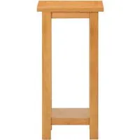vidaXL Beistelltisch aus massivem Eichenholz 27x24x55 cm - Stylischer Beistelltisch aus massivem Eichenholz, ideal als Nachttisch oder Telefontisch. Mit praktischer Ablage und kompaktem Design für kleine Räume.