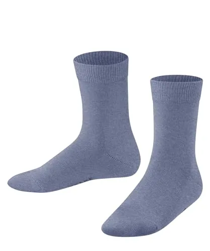 FALKE Unisex Kinder Socken Family K So nachhaltige Baumwolle einfarbig 1 Paar, Blau Light Jeans 6662, 39-42