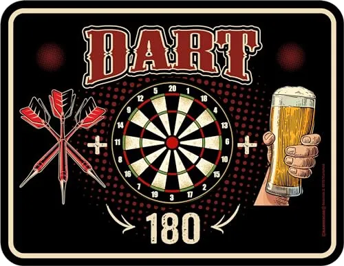 Deko Blechschild für Dart-Spieler: Dartboard 180