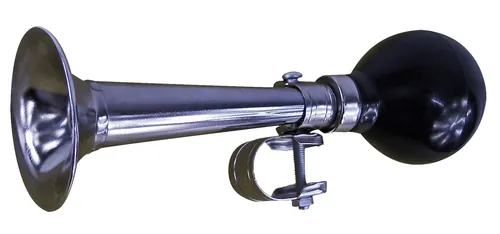 Ballhupe verchromter Stahl 180 mm Hupe Tröte Signalhorn