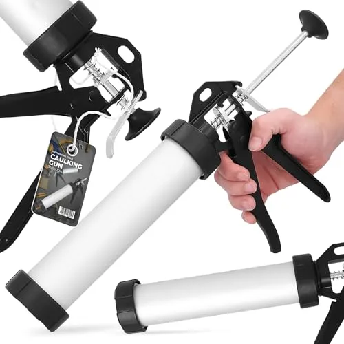 Kartuschenpresse Kartuschenpistole Auspresspistole Silikonpresse Silikonspritze Ergonomische Griff Stark Stahl Dicht Silikon Acryl Klebstoffkartuschen Rohr-Form