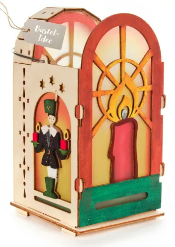 Neu 2021! Bastelset Laterne Teelichthalter Erzgebirge