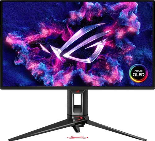 ASUS ROG Swift OLED PG27UCDM Monitor - 27-Zoll 4K Gaming-Monitor mit QD-OLED-Technologie und 240 Hz Bildwiederholrate für flüssige und gestochen scharfe Bilder. Integrierter Neo Proximity Sensor schützt vor Einbrennen.