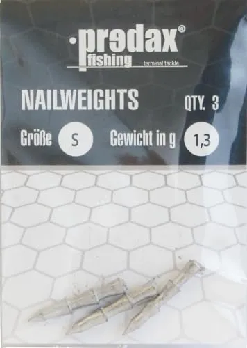 Predax Nail Weight - 3 Ködergewichte, Gewicht:1.3g