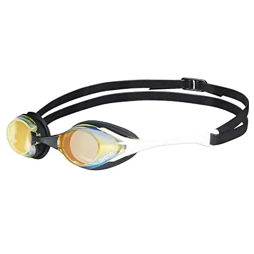 arena Cobra Original Swipe Mirror Unisex-Wettkampfbrille - Schwimmbrille mit verspiegelten Gläsern und innovativer Swipe Anti-Beschlag-Technologie für optimale Sicht bei Wettkämpfen, UV-Schutz und anpassbare Nasenstege für maximalen Komfort.