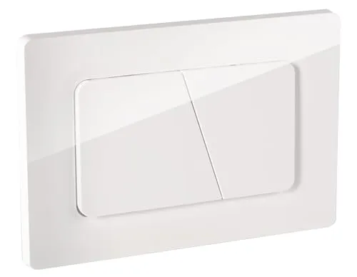 Empyreal Drückerplatte WC Spülkasten Ersatzteile Kompatibel mit Geberit Sigma01,20,30 UP300 & 320 115770115 Betätigungsplatte 2-Mengen-Spülung (Gletscher Weiß)