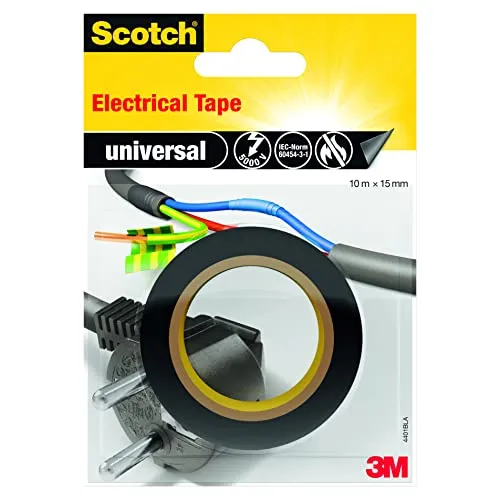 Scotch universal Electrical Tape Isolierband schwarz 15,0 mm x 10,0 m 1 Rolle